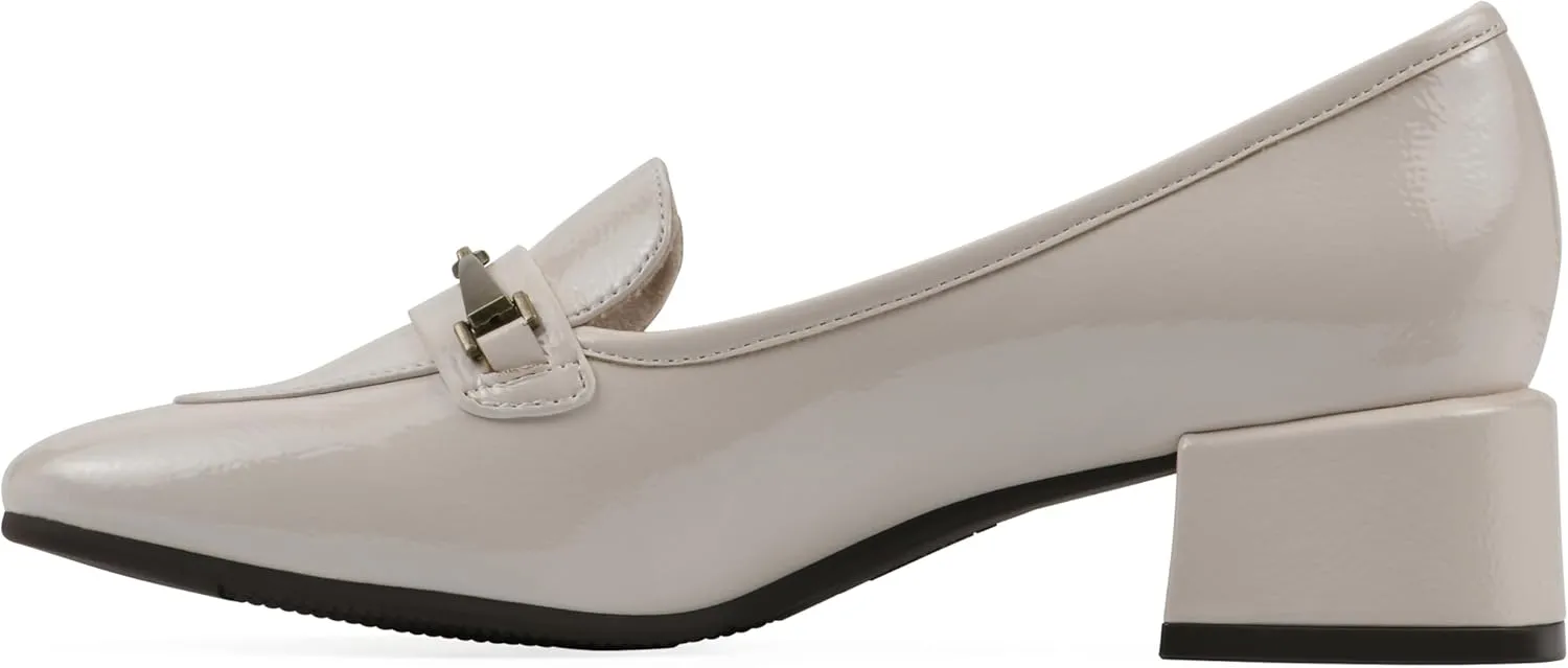 CLIFFS BY WHITE MOUNTAIN Women's Quinna Cushioned Block Heel Loafer Pump