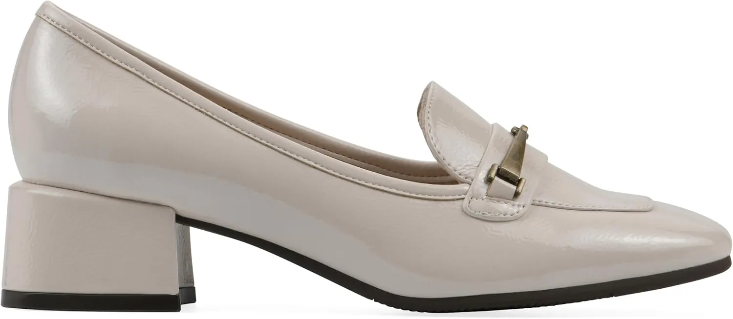 CLIFFS BY WHITE MOUNTAIN Women's Quinna Cushioned Block Heel Loafer Pump