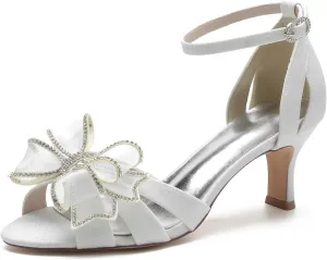 COMFASH 2.56'' Wedding Shoes Evening Party Shoes Party Peep Toe Kitten Heels Pump Sliver Glitter Peep Toe Pump Heel Sandals
