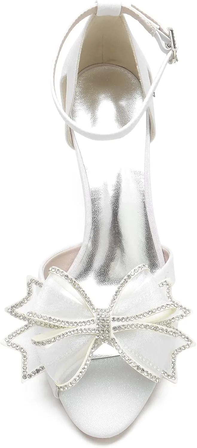 COMFASH 2.56'' Wedding Shoes Evening Party Shoes Party Peep Toe Kitten Heels Pump Sliver Glitter Peep Toe Pump Heel Sandals