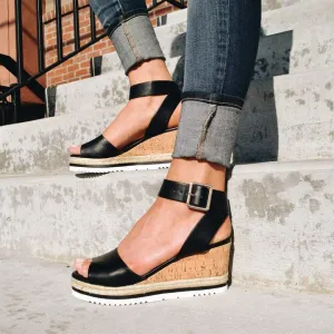 Creamtopmall Open Toe Low Heel Holiday Sandals