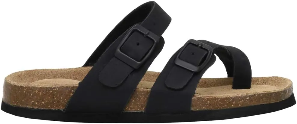 CUSHIONAIRE Kid's Luna JR Cork footbed Sandal with  Comfort