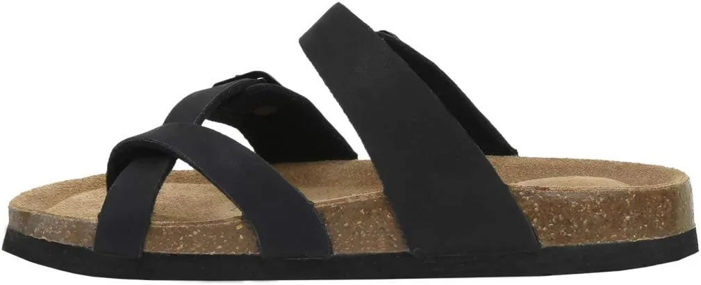 CUSHIONAIRE Kid's Luna JR Cork footbed Sandal with  Comfort