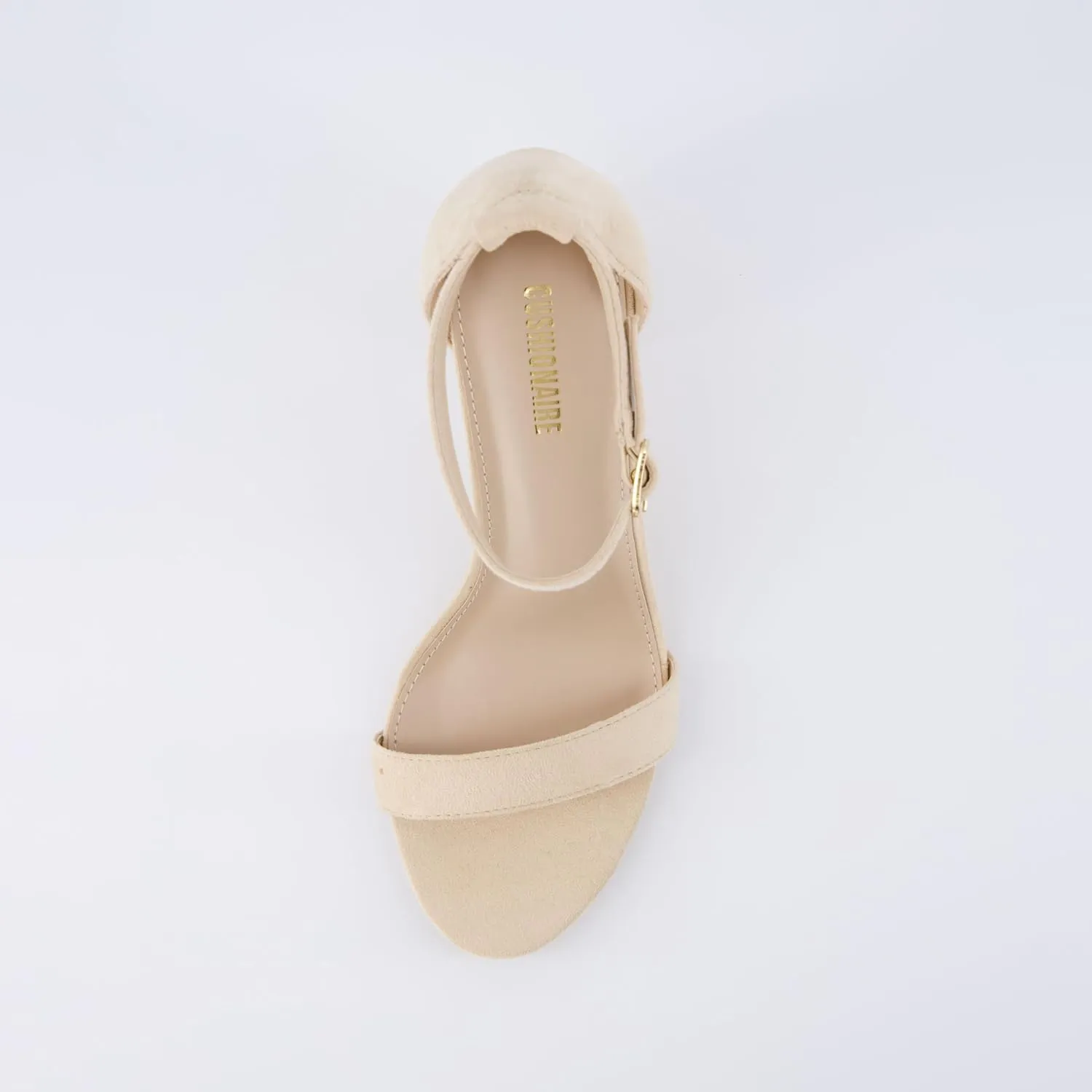 CUSHIONAIRE Women's Kimmie one band mid block heel sandal  Memory Foam, Wide Widths Available