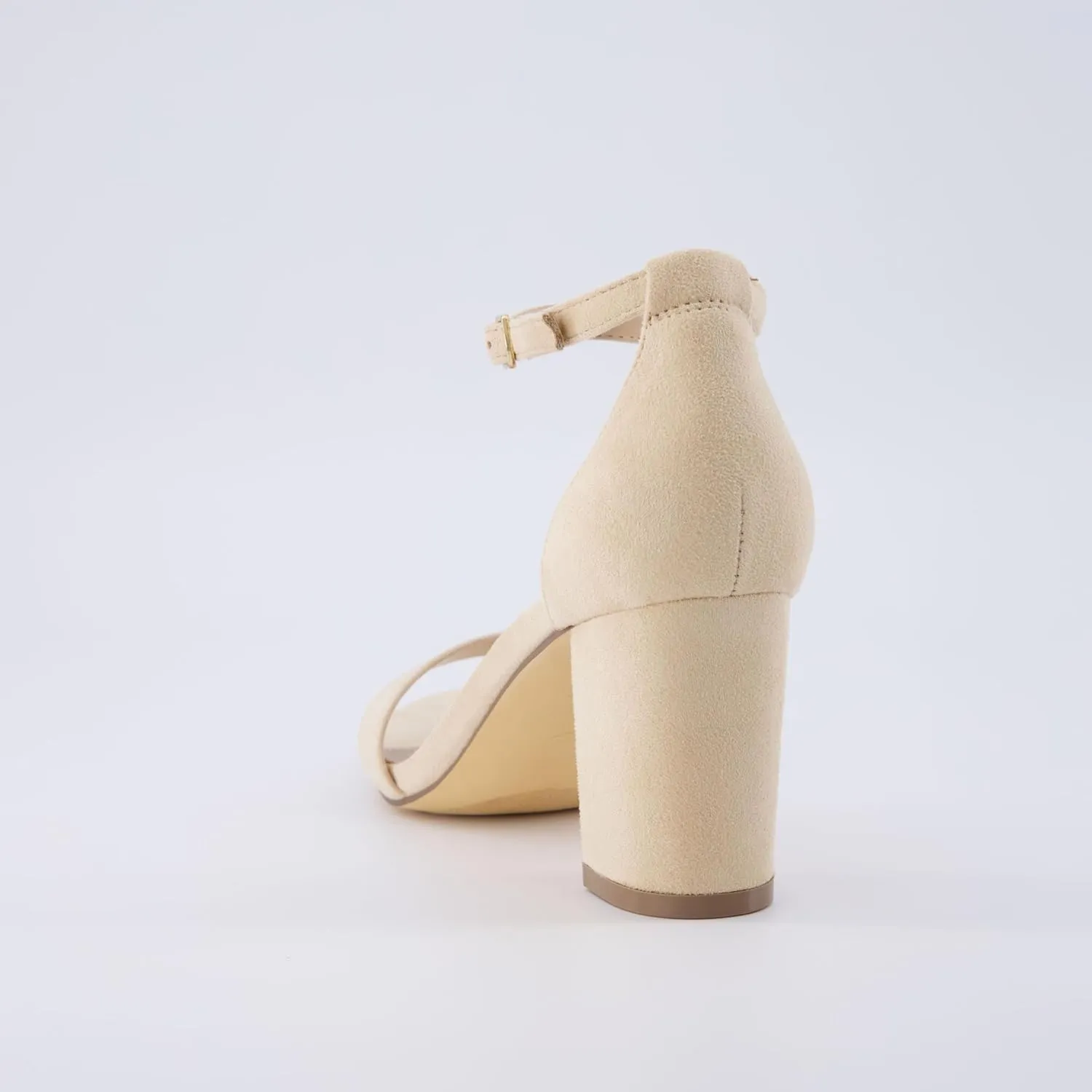 CUSHIONAIRE Women's Kimmie one band mid block heel sandal  Memory Foam, Wide Widths Available