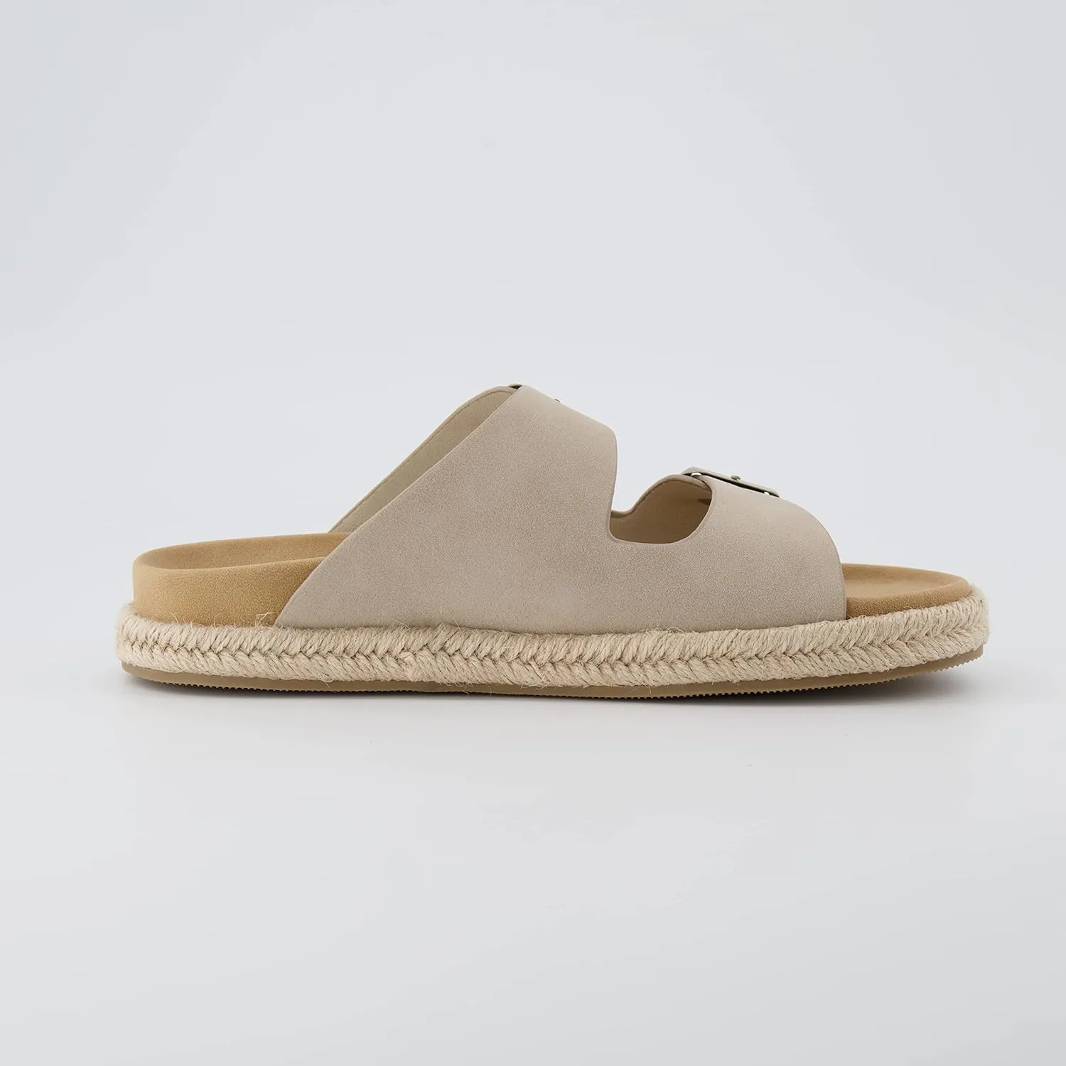 CUSHIONAIRE Women's Noodle Espadrille footbed sandal with  Comfort, Wide Widths Available