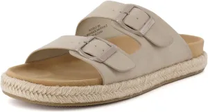 CUSHIONAIRE Women's Noodle Espadrille footbed sandal with  Comfort, Wide Widths Available
