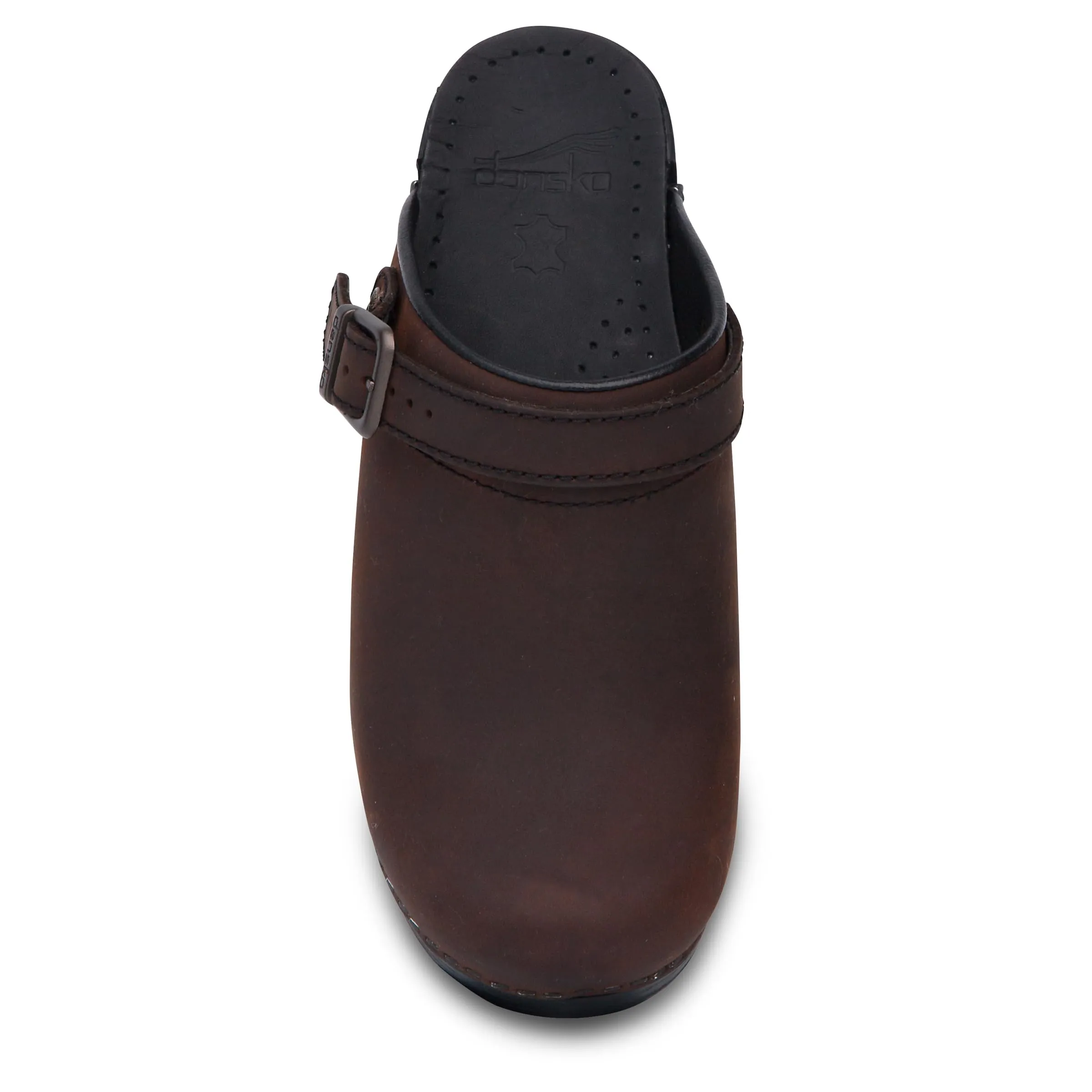 Dansko Ingrid Sling Back Mule Clog for Women - Anti-Fatigue Rocker Bottom Promotes Forward Foot Motion - Premium Leather Uppers for Long-Lasting Wear Antique Brown/Blk Open-Back Clog 10.5-11 M US