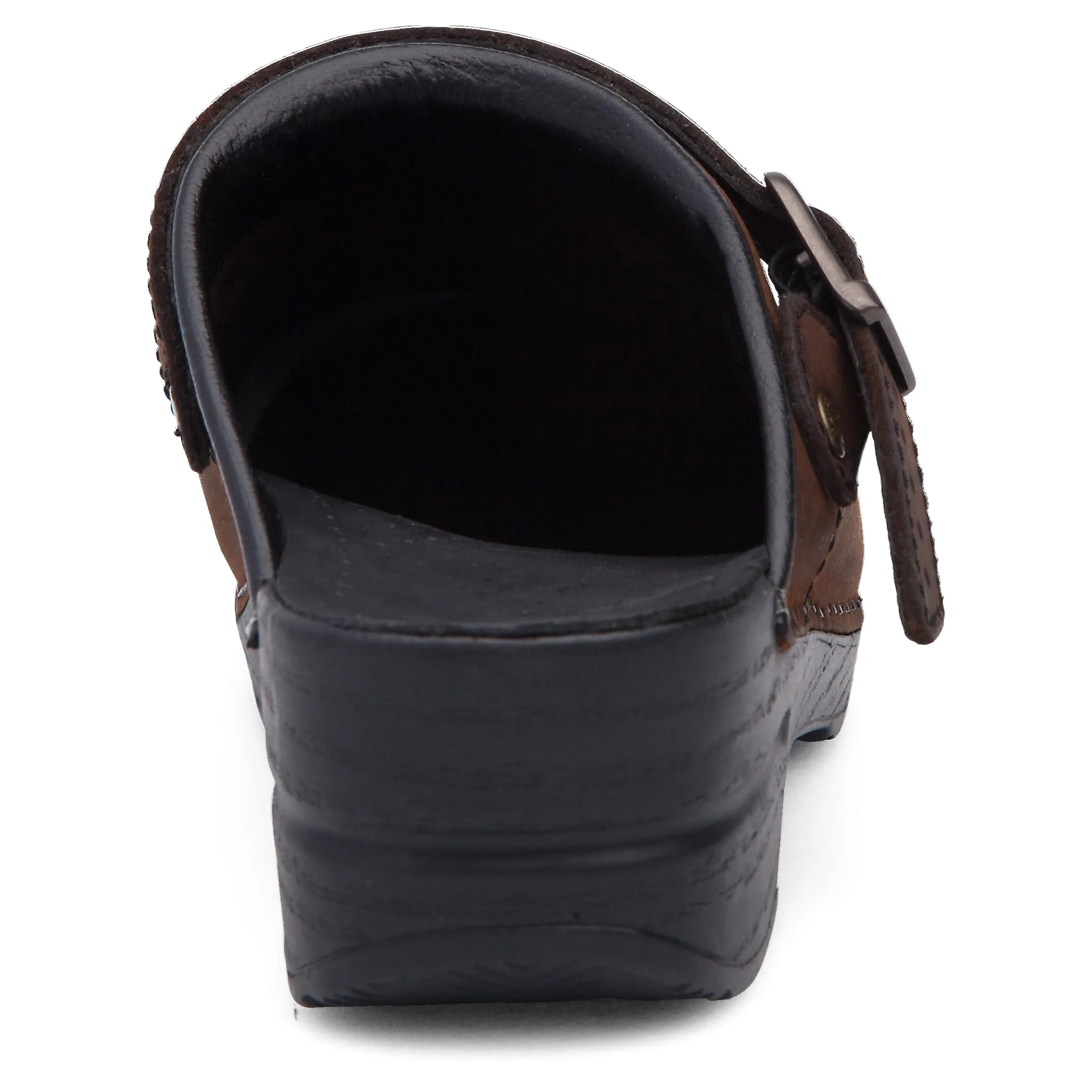 Dansko Ingrid Sling Back Mule Clog for Women - Anti-Fatigue Rocker Bottom Promotes Forward Foot Motion - Premium Leather Uppers for Long-Lasting Wear Antique Brown/Blk Open-Back Clog 10.5-11 M US