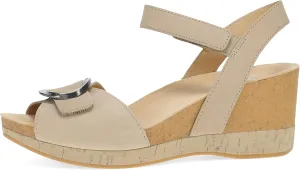 Dansko Stella Multi-Strap Wedge Sandal for Women - Cork/EVA Wedge with Arch Support -Fully Adjustable Straps-Lightweight Rubber Outsole