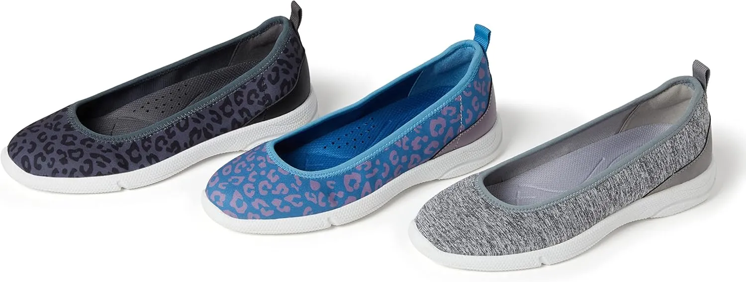 Dearfoams Women's Original Comfort Lightweight Slip-On Mia Ballet Flat