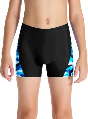 DEVOROPA Youth Boys Swim Shorts Square Leg Swimsuit Nylon Swimming Boxer Brief UPF 50 