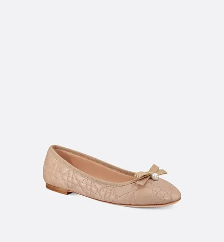 Dior Ballet Flat • Nude Quilted Cannage Calfskin