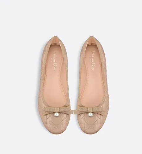 Dior Ballet Flat • Nude Quilted Cannage Calfskin