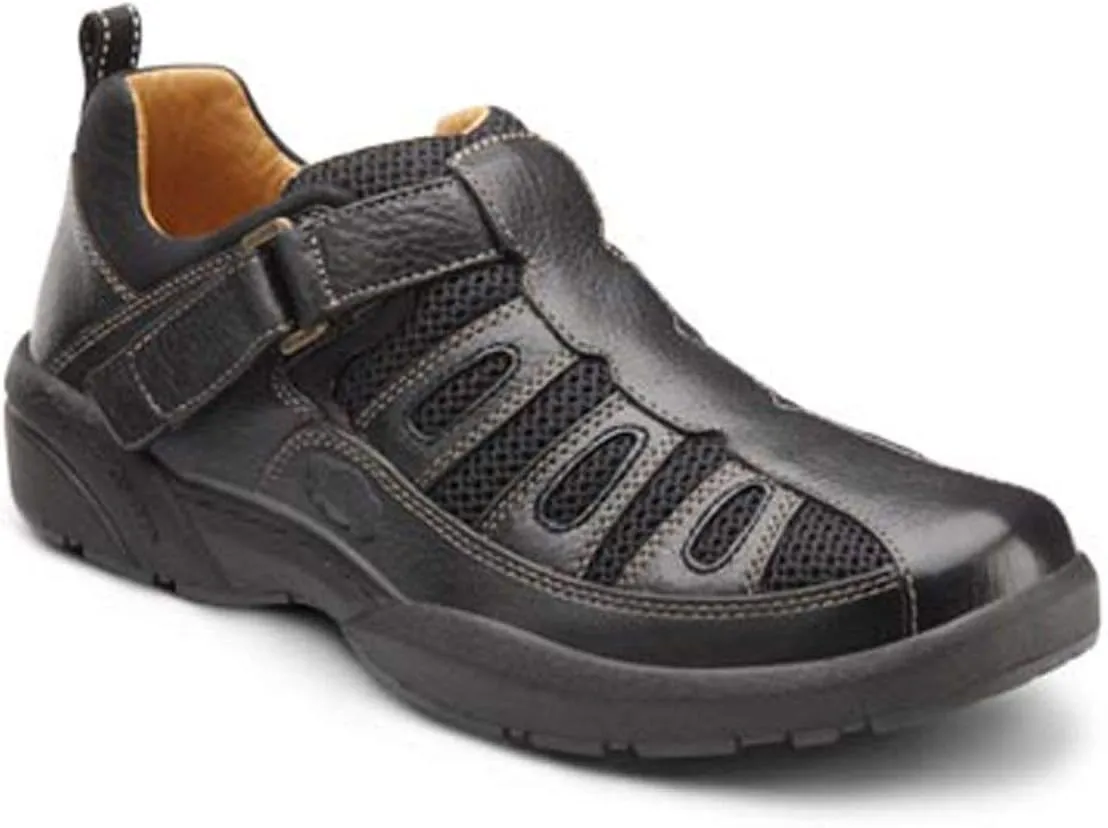 Dr. Comfort Fisherman Men's Therapeutic Diabetic Extra Depth Sandal: Black 11.5 Medium (B/D)