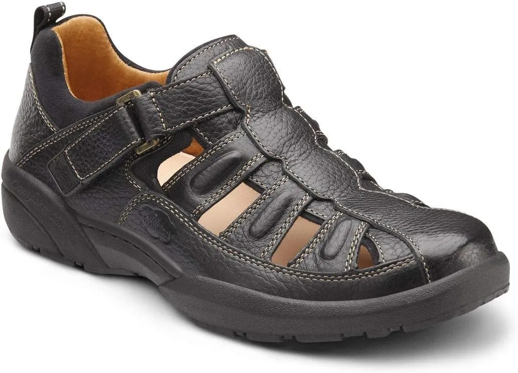 Dr. Comfort Fisherman Men's Therapeutic Diabetic Extra Depth Sandal: Black 11.5 Medium (B/D)