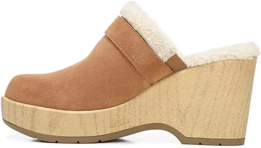 Dr. Scholl's Shoes Womens Pixie Faux Fur Lined Mule Clogs