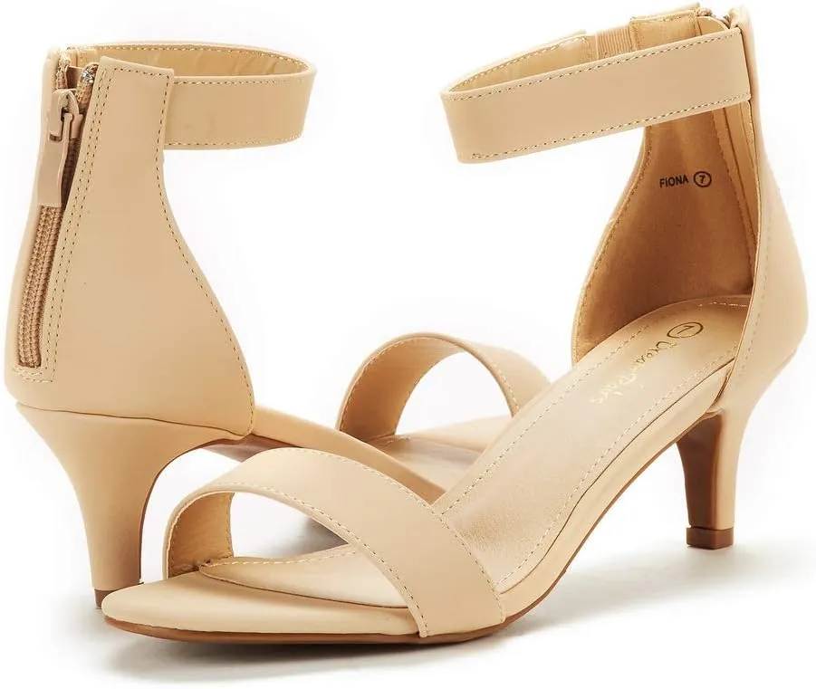 DREAM PAIRS Women's Fiona Fashion Stilettos Open Toe Pump Heeled Sandals