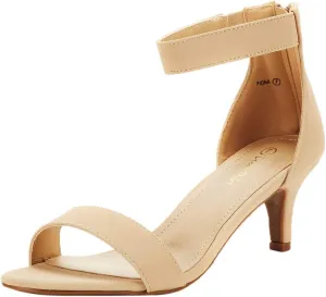 DREAM PAIRS Women's Fiona Fashion Stilettos Open Toe Pump Heeled Sandals