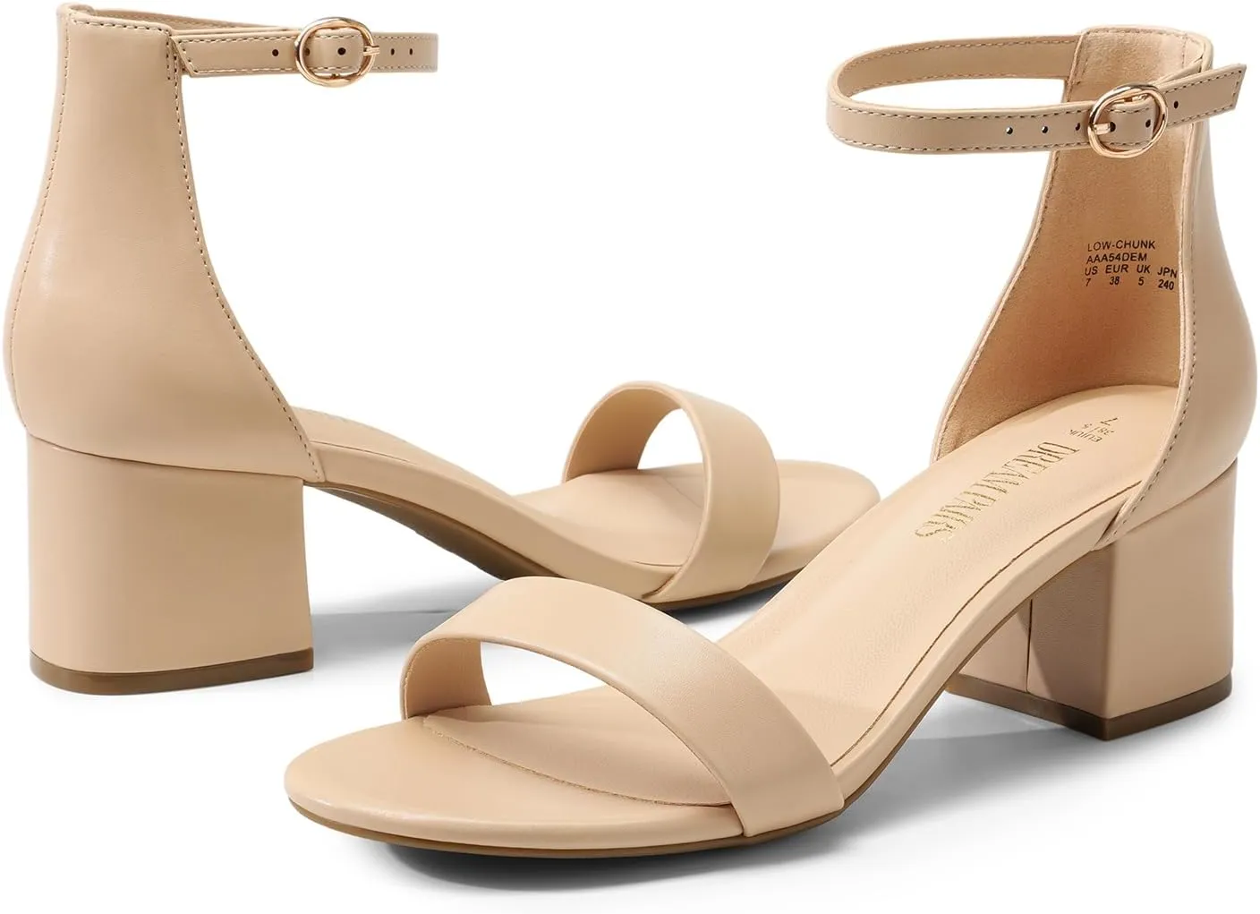 DREAM PAIRS Womens Low-Chunk Low Heel Pump Sandal