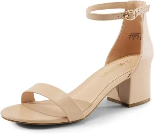 DREAM PAIRS Womens Low-Chunk Low Heel Pump Sandal