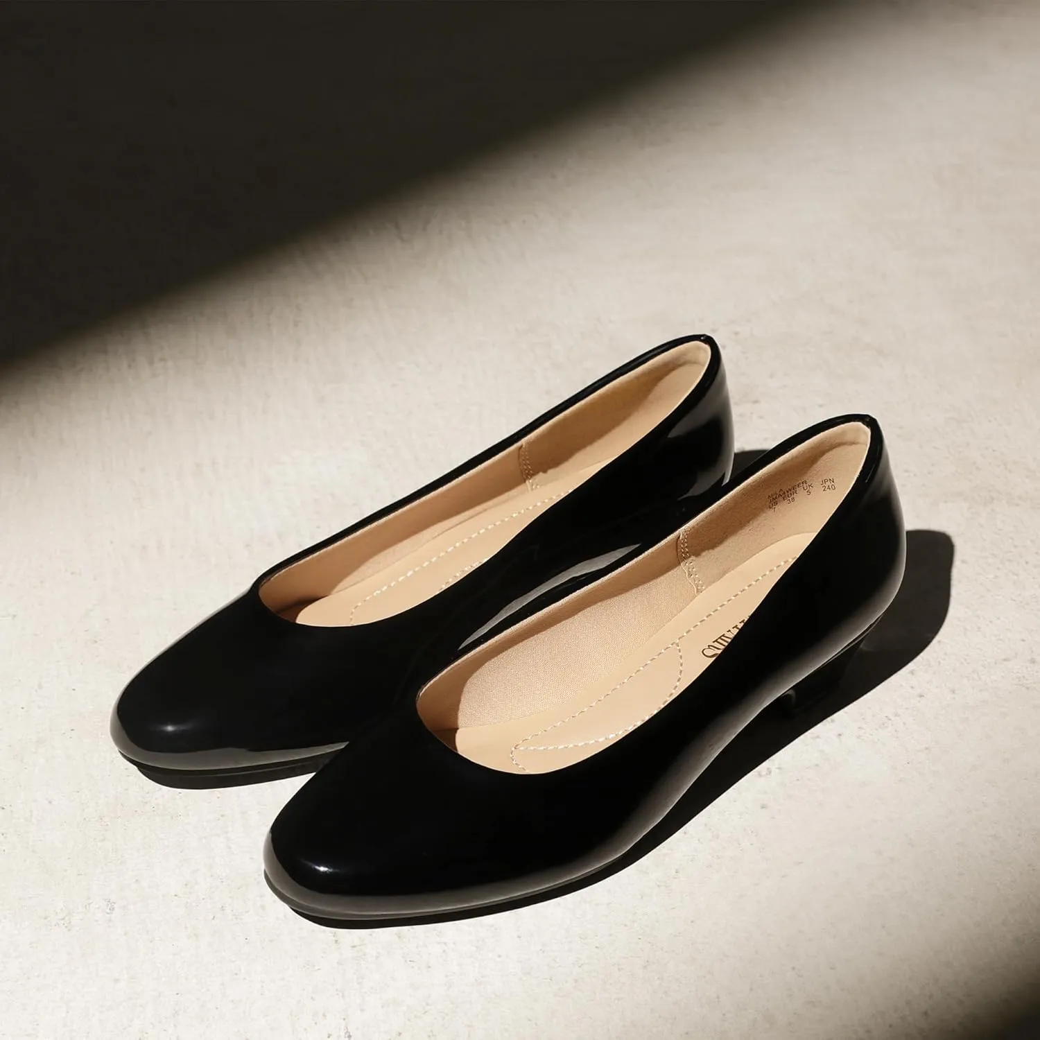 DREAM PAIRS Women's Mila Low Chunky Heel Pump Shoes