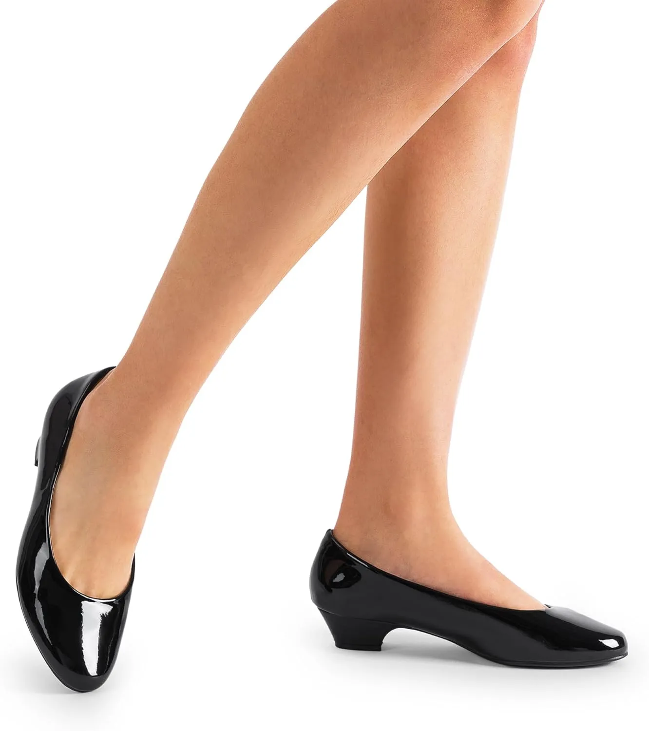 DREAM PAIRS Women's Mila Low Chunky Heel Pump Shoes