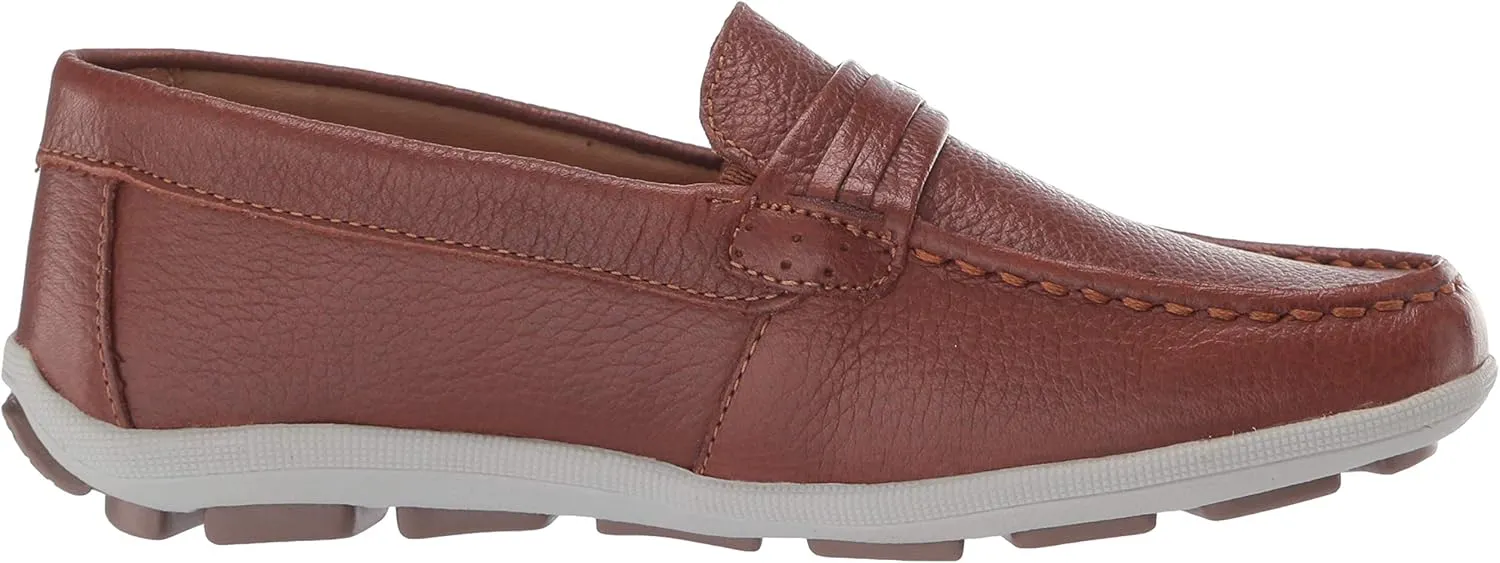 Driver Club USA Kids Boys/Girls Leather Driving Loafer with Rope Anchor Detail