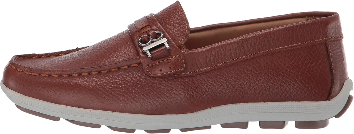 Driver Club USA Kids Boys/Girls Leather Driving Loafer with Rope Anchor Detail