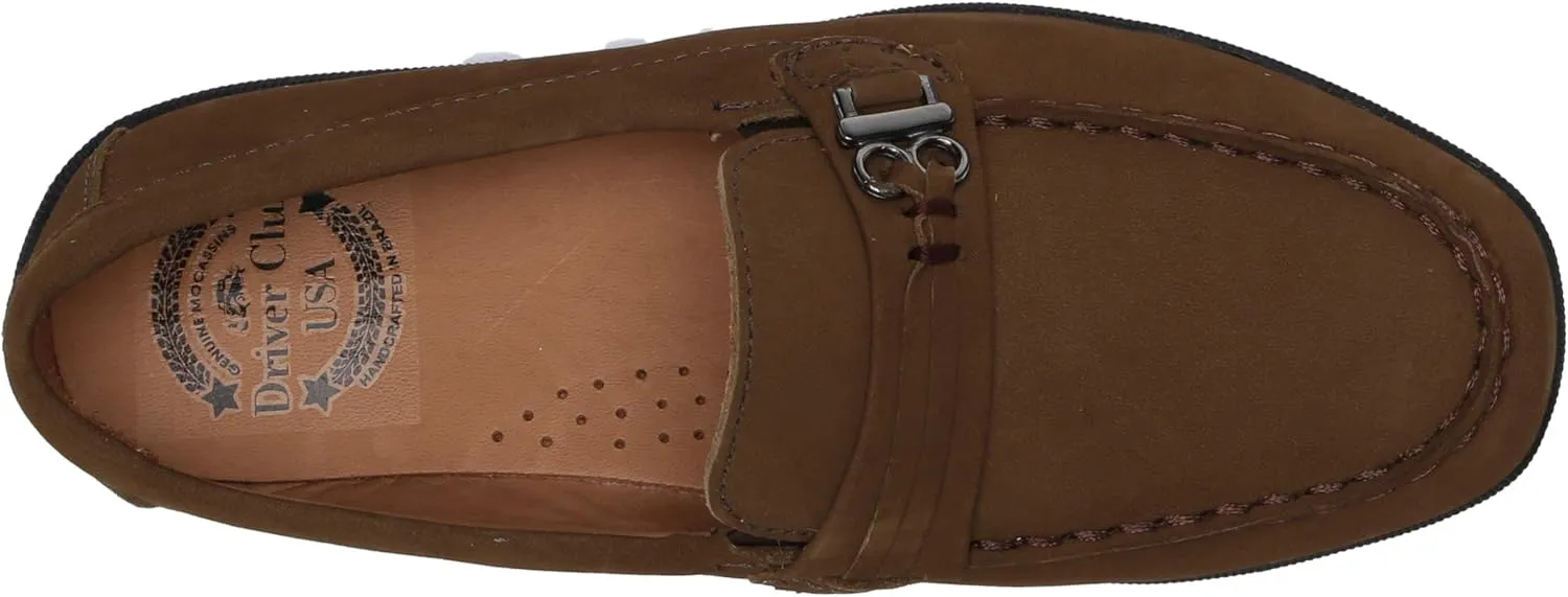 Driver Club USA Kids Boys/Girls Leather Driving Loafer with Rope Anchor Detail