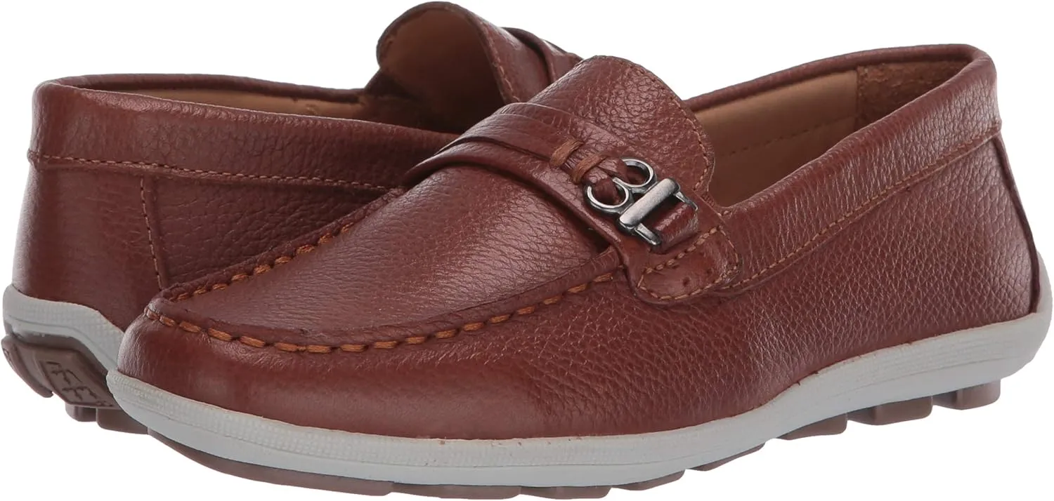 Driver Club USA Kids Boys/Girls Leather Driving Loafer with Rope Anchor Detail