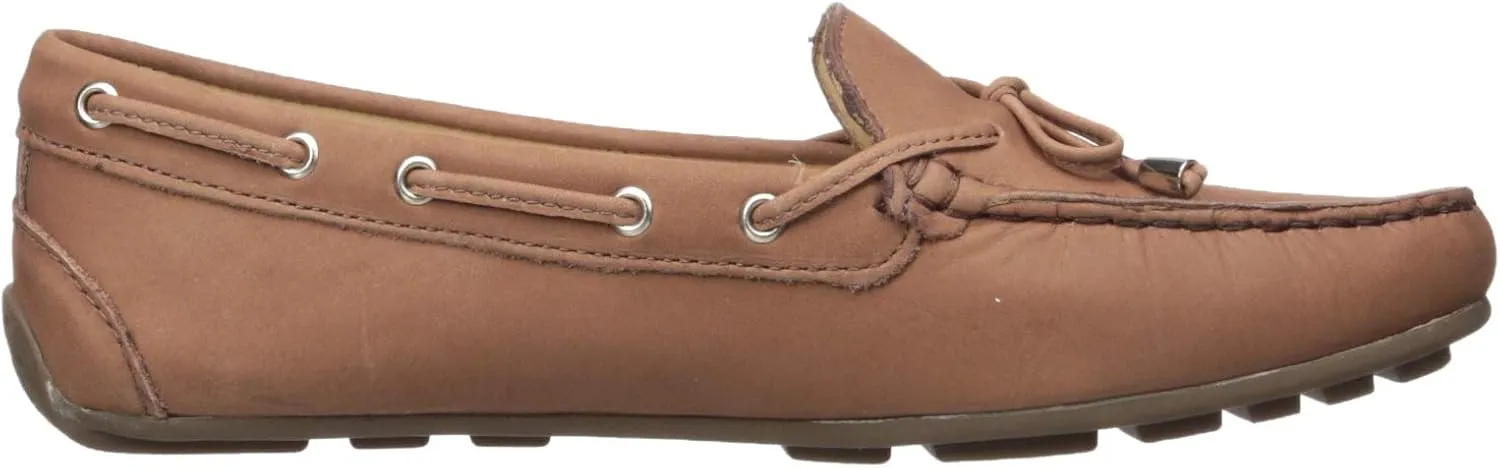 Driver Club USA Women's Leather Made in Brazil Nantucket 2.0 Tiebow Driver Moc Loafer