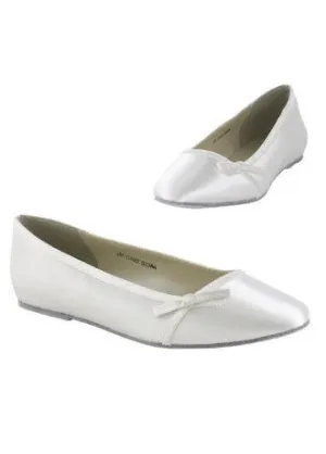 Dyeable ballet flat with bow