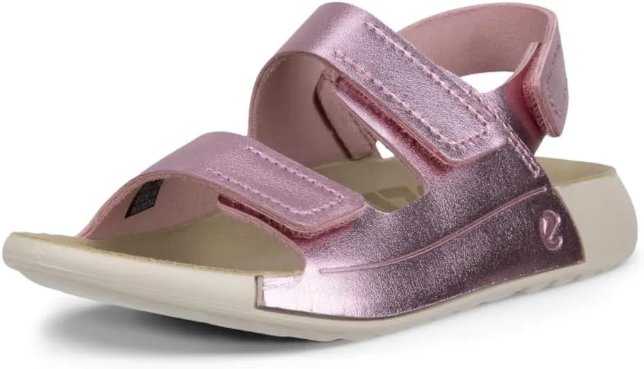 ECCO Unisex-Child Cozmo 3-Strap Adjustable Velcro Sandal