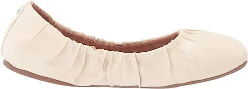 Edelman Slip Cutting-edge style Round On Ballet Ivory Aubrie Elastic Toe by Summer special Sam Collar Circus Flats