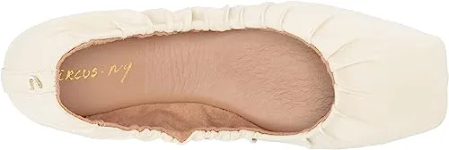 Edelman Slip Cutting-edge style Round On Ballet Ivory Aubrie Elastic Toe by Summer special Sam Collar Circus Flats