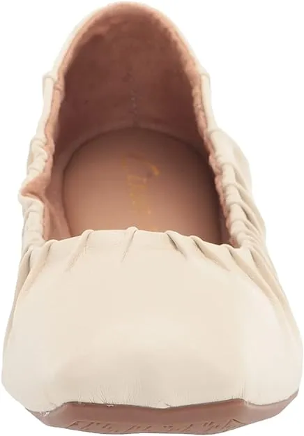 Edelman Slip Cutting-edge style Round On Ballet Ivory Aubrie Elastic Toe by Summer special Sam Collar Circus Flats