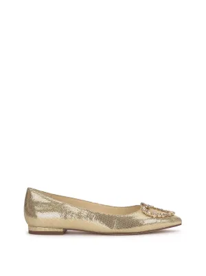 Elika Ballet Flat in Gold