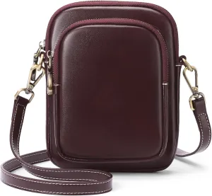 FALAN MULE Small Crossbody Bags for Women,Leather Trendy Cell Phone Bag Wallet Purses with Adjustable Strap