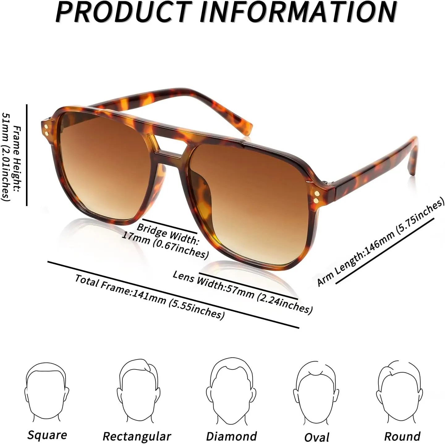 FEISEDY Retro Square Aviator Sunglasses Women Men 70s Vintage Trendy Plastic Frame Sun Glasses B2835