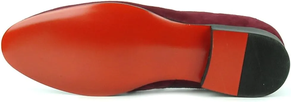 FI-7191 Suede Men's Slip on Loafer with Chain