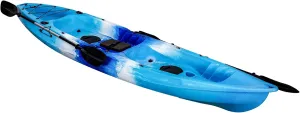 Fishing Kayaks, 12.4FT, 2 Person Sit on Top Kayak for Adults with Paddle & Comfortable Seat, Capacity of 661LBS, Hard Shell Recreational Ocean Kayak Boat