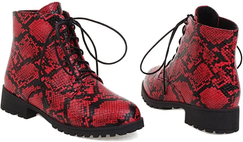Flat Low Heels Lace Up Ankle Boots For Womens Casual Round Toe Suede Winter Dressy Short Booties