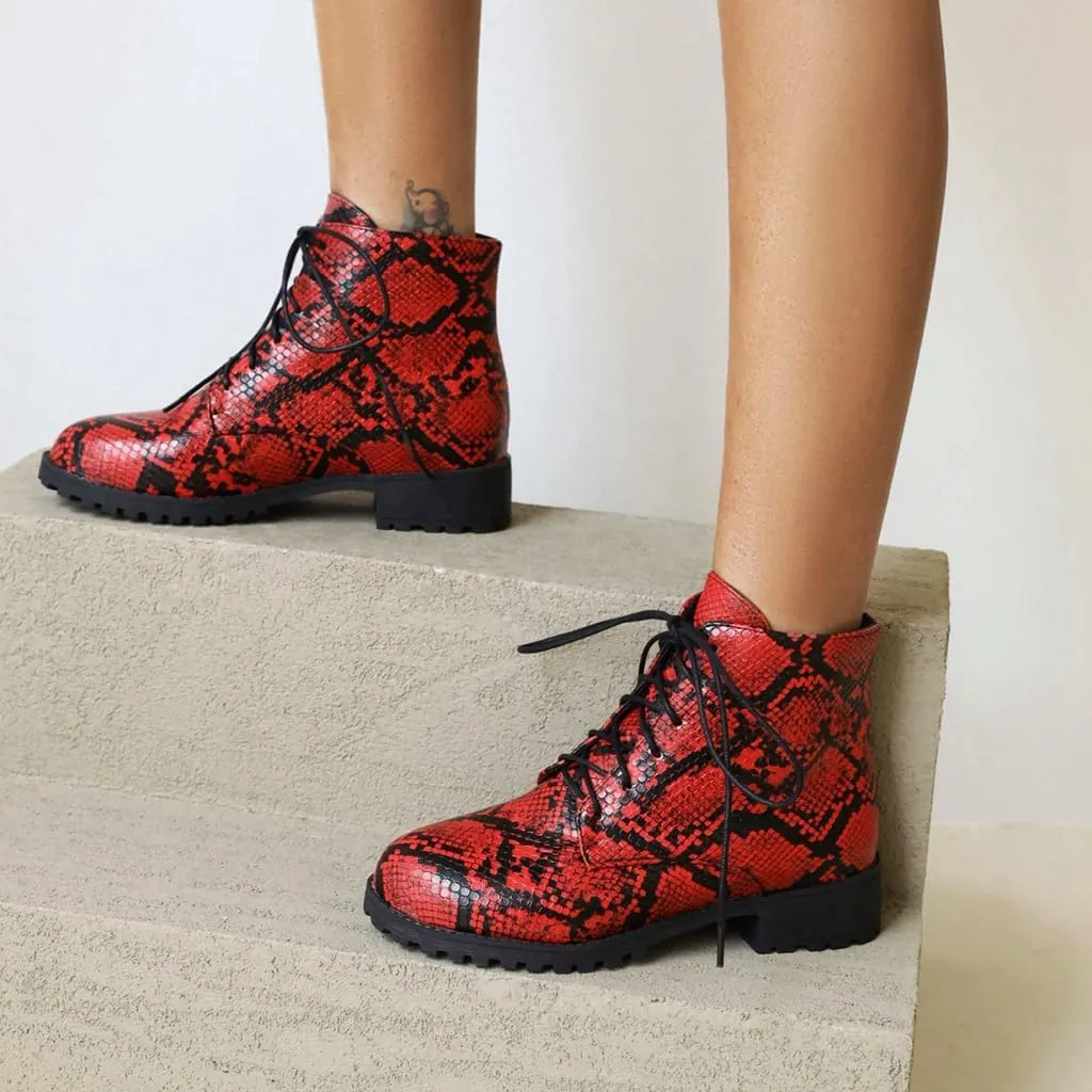 Flat Low Heels Lace Up Ankle Boots For Womens Casual Round Toe Suede Winter Dressy Short Booties