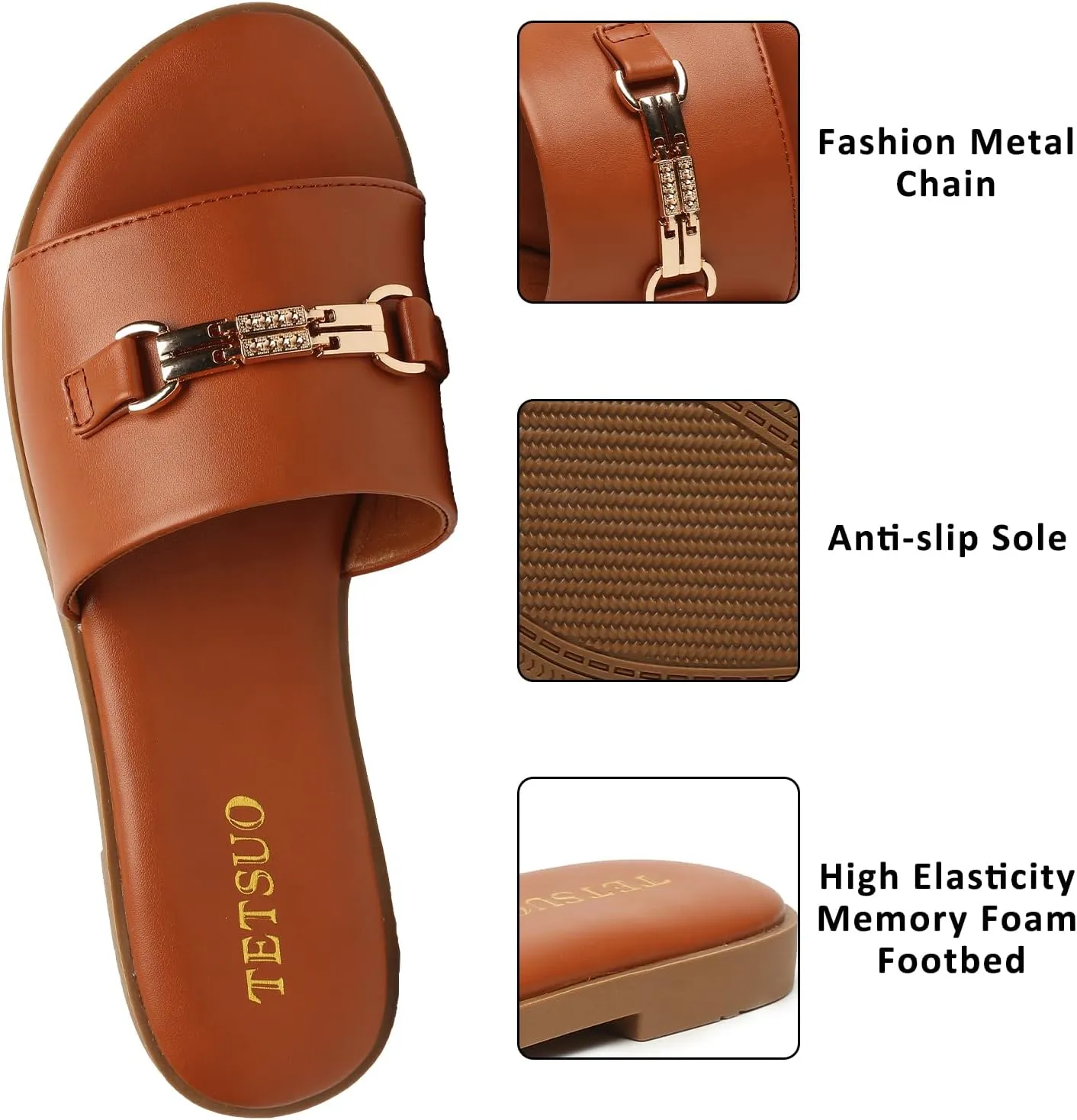 Flat Sandals for Women 2025 Slide Sandals Summer Fashion Women Dressy Slip on Shoes for Party Wedding Vacation Beach Walking Square Open Toe Shoes