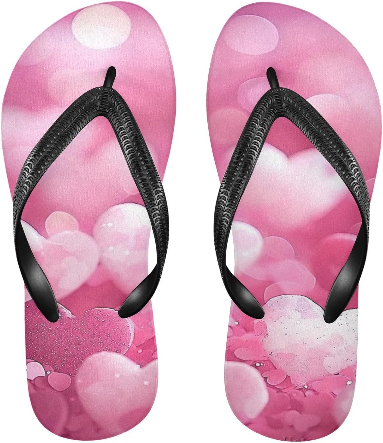 Flip Flop Sandal for Men Women Romantic Love Summer Thong Sandal Beach Water Shoes,XS