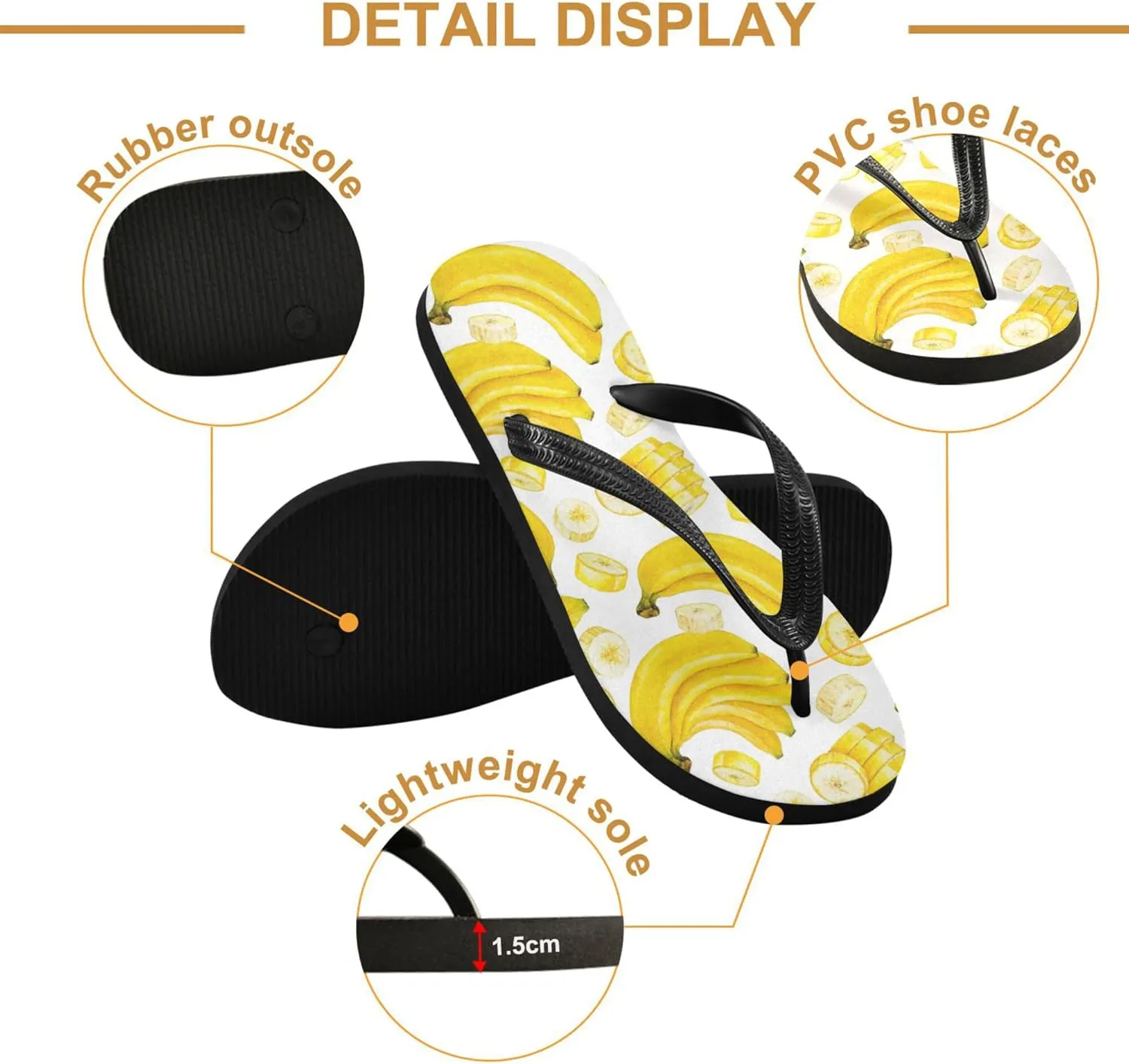 Flip Flops for Men Women Summer Beach Sandal Bathroom Shower Shoes