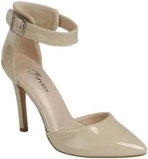 Forever Womens Pointy Toe Ankle Strap Stiletto High Heel Pump Sandal Shoes