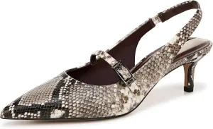 Franco Sarto Women's Khloe Pointed Toe Slingback Kitten Heel Pump