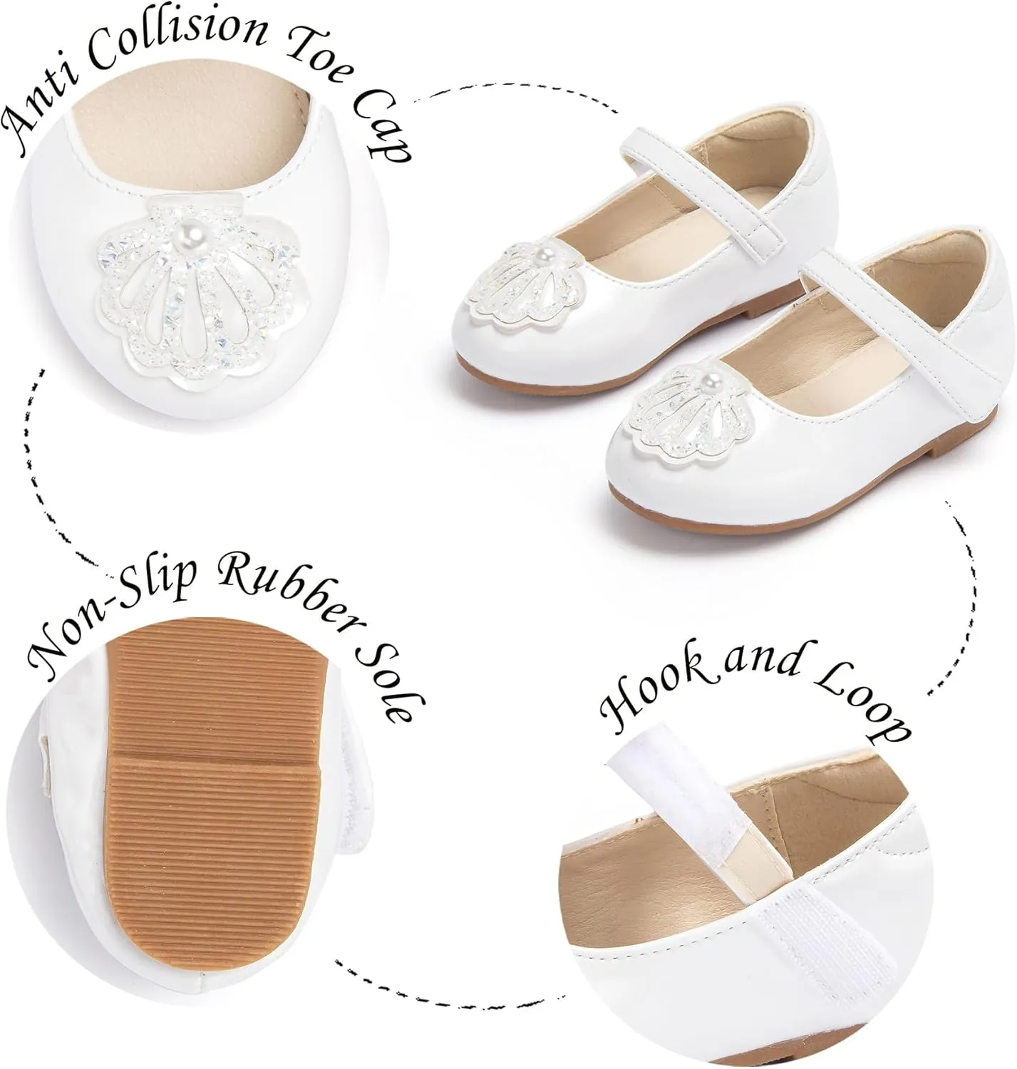 Girls Dress Shoes Ballet Mary Jane Flat Toddler Kid Bow Party Shoes